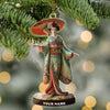 Joycorners Custom Name Japanese Kimono Ornament, Japanese Lover Christmas Gift 2D Flat LM2111
