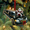 Joycorners Custom Name Santa Limousine Ornament, Santa Christmas Gift Decoration 2D Flat LM2111