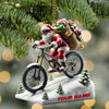 Joycorners Santa Bike Ornament, Personalized Ornament 2D Flat LM2211