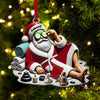 Joycorners Custom Name Santa Spa Ornament, Santa Christmas Gift Decoration 2D Flat LM2111