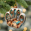 Joycorners Custom Name Pet Grooming Shop Ornament, Christmas Gift for Pet Groomer 2D Flat LM2111