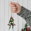Joycorners Custom Name Woman Gym Work Out Santa Ornament, Gymnastics Christmas Gift 2D Flat LM2111