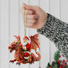 Joycorners Custom Name Santa Dragon Ornament, Christmas Gift for Dragon Lover86 2D Flat LM2111