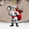 Joycorners The Chef Santa Coming Christmas Ornament, Personalized Ornament 2D Flat LM2211