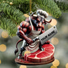 Joycorners Custom Name Butcher Ornament, Butcher Shop Christmas Gift Decoration 2D Flat LM2111
