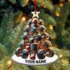 Joycorners Custom Name Gym Work Out Ornament, Gymnastics Christmas Gift 2D Flat LM2211