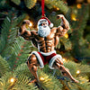 Joycorners Santa Bodybuilder Christmas Ornament, Personalized Ornament 2D Flat LM2211