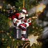 Joycorners Santa Street Musician Home Decor Christmas Ornament, Personalized Ornament 2D Flat LM2211