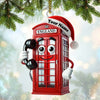 Joycorners England Red Telephone Box Christmas Ornament, Personalized Ornament 2D Flat LM2211