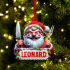 Joycorners Custom Name Chef Ornament, Santa Chef Gift for Cooking Lovers 2D Flat LM2211