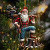 Joycorners Carpenter Santa Christmas Ornament, Personalized Ornaments 2D Flat LM2211
