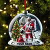 Joycorners Custom Name Santa Astronaut Ornament, Astronaut  Christmas Decoration 2D Flat LM2111
