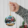 Joycorners Custom Name Santa Ride Ornament, Santa Christmas Gift 2D Flat LM2111