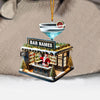 Joycorners Santa Bar Home Decor Christmas Ornament, Personalized Ornament 2D Flat LM2211