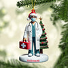 Joycorners Healthcare Staff Christmas Ornament, Personalized Ornament 2D Flat LM2211