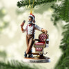 Joycorners Santa Barber Christmas Ornament, Personalized Ornament 2D Flat LM2211