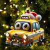 Joycorners Custom Name and Year Christmas Car Ornament, Custom Christmas Gift 2D Flat LM2111