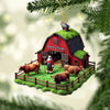 Joycorners Santa's Farm Christmas Ornament, Personalized Ornament 2D Flat LM2211