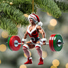 Joycorners Custom Name Woman Gym Ornament, Gymnastics Christmas Decoration 2D Flat LM2111
