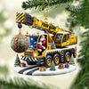 Joycorners Crane Santa Christmas Ornament, Personalized Ornament 2D Flat LM2211