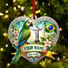 Joycorners Custom Name Brazil Ornament, Christmas Gift for Brazil Lover 2D Flat LM2211