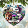 Joycorners Custom Name Scotland Ornament, Christmas Gift for Scotland Lover5 2D Flat LM2111