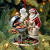 Joycorners Custom Name Santa Grill Ornament, Christmas Gift 2D Flat LM2211