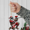 Joycorners Custom Name Paintball Shooting Santa Ornament, Paintball Shooting Christmas Gift 2D Flat LM2111