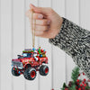 Joycorners Custom Name Santa Truck Ornament, Santa Christmas Gift Decoration3 2D Flat LM2111