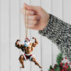 Joycorners Santa Bodybuilder Christmas Ornament, Personalized Ornament 2D Flat LM2211