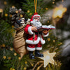 Joycorners Book Santa Christmas Home Decor Christmas Ornament, Personalized Ornament 2D Flat LM2211