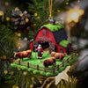 Joycorners Santa's Farm Christmas Ornament, Personalized Ornament 2D Flat LM2211