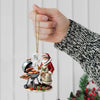 Joycorners Custom Name Santa Grill Ornament, Christmas Gift 2D Flat LM2211
