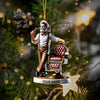 Joycorners Santa Barber Christmas Ornament, Personalized Ornament 2D Flat LM2211