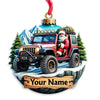 Joycorners Custom Name Santa Ride Ornament, Santa Christmas Gift 2D Flat LM2111