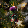 Joycorners Prickly Hair Christmas Ornament, Personalized Ornament 2D Flat LM2211