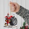 Joycorners Custom Name Santa Mechanic Ornament, Christmas Gift 2D Flat LM2111