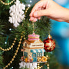 Joycorners Santa Bakery Shop, Home Decor, Christmas Ornament, Personalized Ornament 2D Flat LM2111