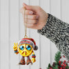 Joycorners Custom Name Hippie Love Ornament,  Christmas Gift Decoration 2D Flat LM2111