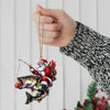 Joycorners Custom Name Fishing Santa Ornament, Christmas Gift 2D Flat LM2211
