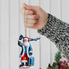 Joycorners Custom Name Pilot Santa Ornament, Pilot Christmas Gift 2D Flat LM2111