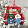 Joycorners Custom Couple Christmas Ornament, Personalized Ornament 2D Flat LM2211