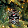 Joycorners Custom Barber Shop Ornament, Personalized Ornament 2D Flat LM2211