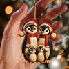 Joycorners Penguin Family Christmas Ornament, Personalized Ornament 2D Flat LM2211