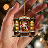 Joycorners Santa's Bar Christmas Ornament, Bartender Ornament, Personalized Ornament 2D Flat LM2211