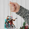 Joycorners Custom Name Santa Rock Ornament, Music Lover Christmas Gift 2D Flat LM2111
