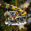 Joycorners Crane Santa Christmas Ornament, Personalized Ornament 2D Flat LM2211