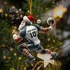 Joycorners Ball And Santa Home Decor Christmas Ornament, Personalized Ornament 2D Flat LM2211