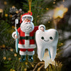 Joycorners Santa Dentist Christmas Home Decor Christmas Ornament, Personalized Ornament 2D Flat LM2211