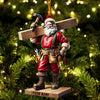 Joycorners Carpenter Santa Christmas Ornament, Personalized Ornament 2D Flat LM2211
